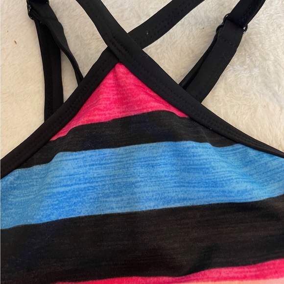 JoyLab Colorful Halter Top with Black Trim - Picture 2 of 5